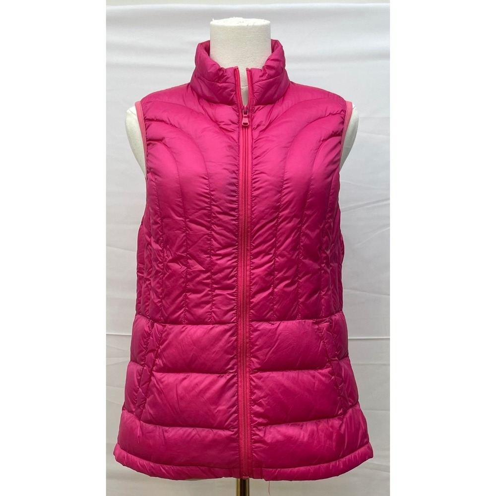 Zelos Fuchsia Pink Packable Puffer Vest XS Women’s Extra Small‎ Quilted READ
